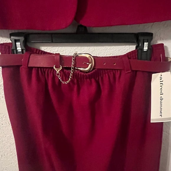 NWT 100% wool size 14 Alfred Dunner maroon 3pc set - Picture 2 of 6